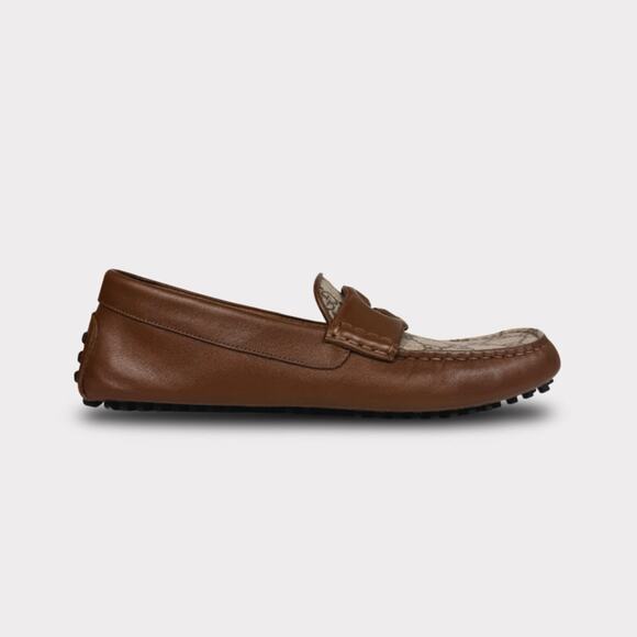 Gucci GG Supreme Leather Driver Loafer - Men’s 9 - Picture 1 of 9